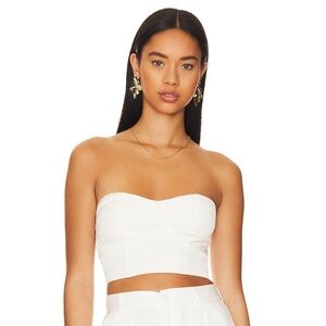 NWT House of Harlow 1960 Lida top in off white size xs